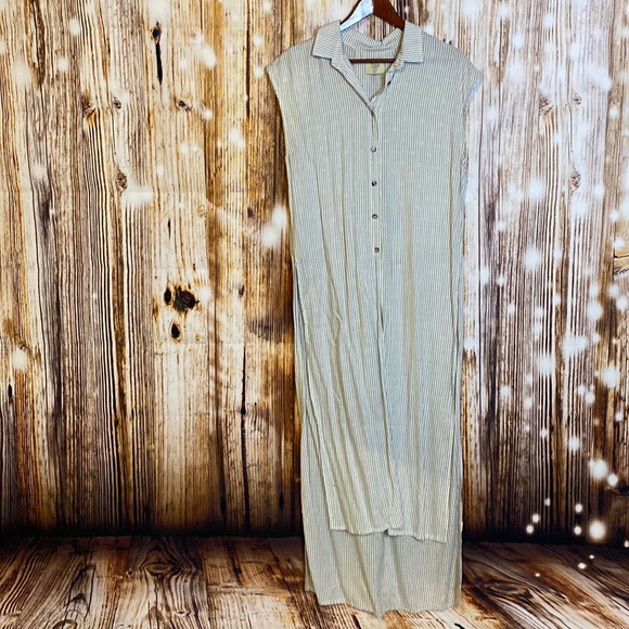Anthropologie Dresses & Skirts - Anthropologie | Tina Jo Striped cotton Maxi Dress Coverup Casual Womens small